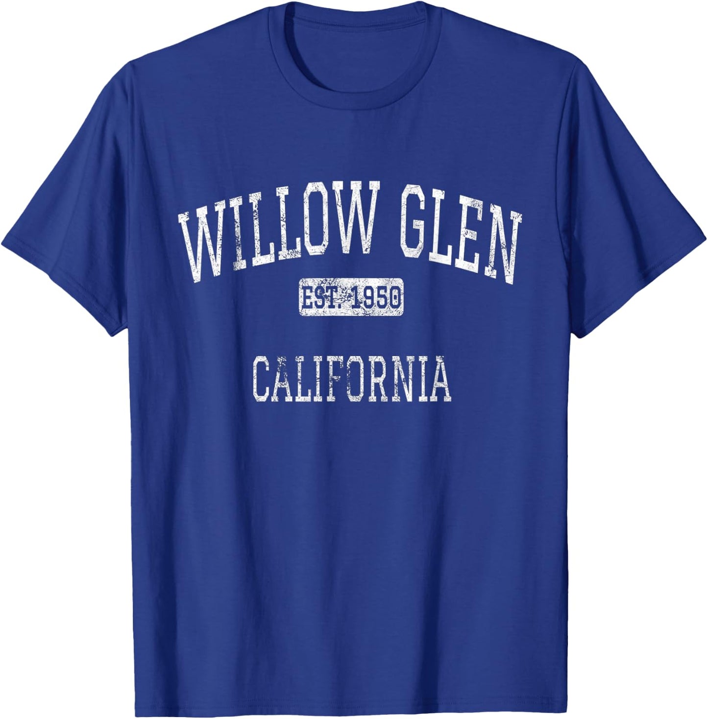Willow Glen California San Jose CA Vintage T-Shirt - T-Shirt | Royal