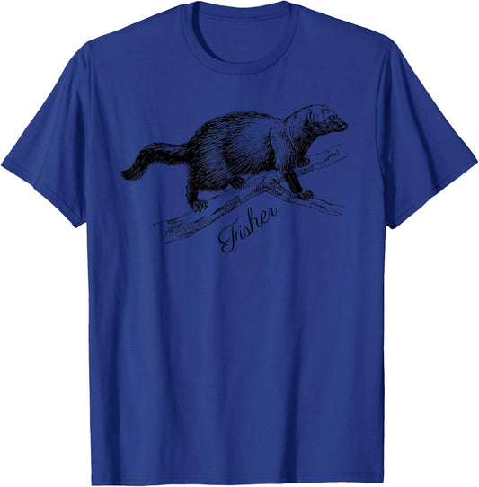 Fisher Animal Wildlife Fisher Cat Women Girls Kids T-Shirt - T-Shirt | Royal