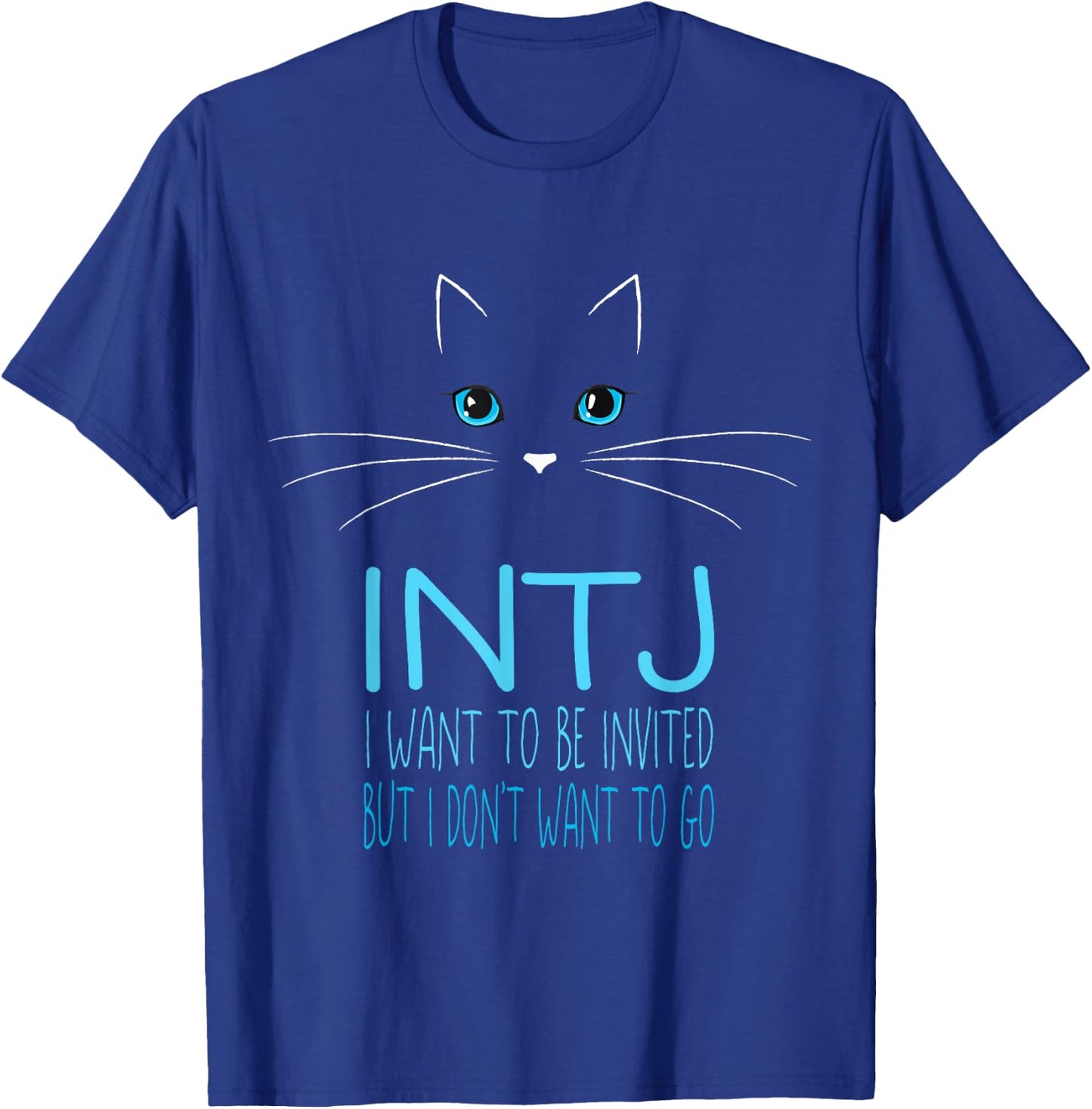 Funny Cat Lover Introvert Gift Me Time Cat Lady Humor INTJ T-Shirt - T-Shirt | Royal