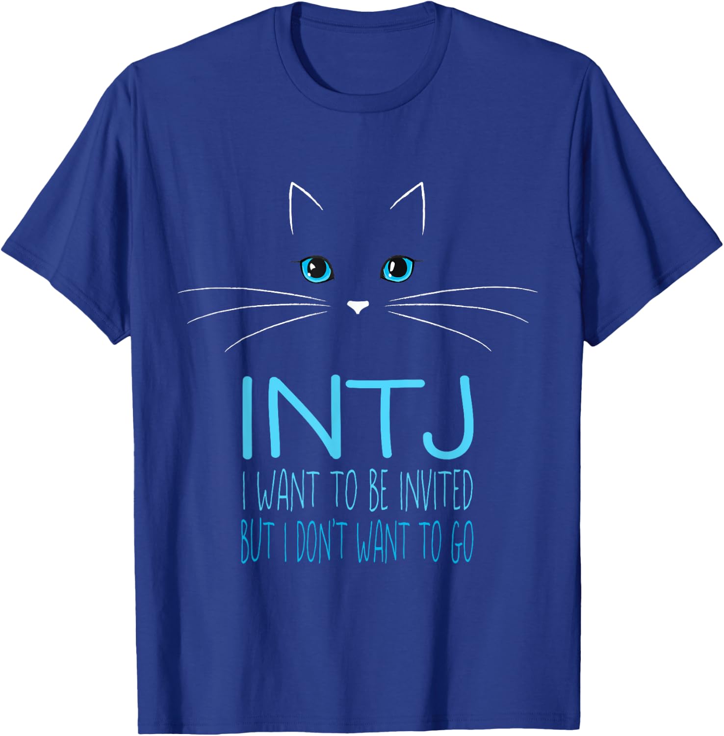 Funny Cat Lover Introvert Gift Me Time Cat Lady Humor INTJ T-Shirt - T-Shirt | Royal