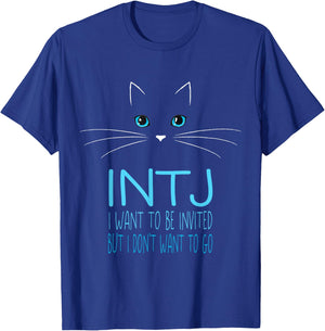 Funny Cat Lover Introvert Gift Me Time Cat Lady Humor INTJ T-Shirt - T-Shirt | Royal