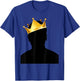 Royal Black King Magic With Golden Crown, Mysterious King T-Shirt - T-Shirt | Royal