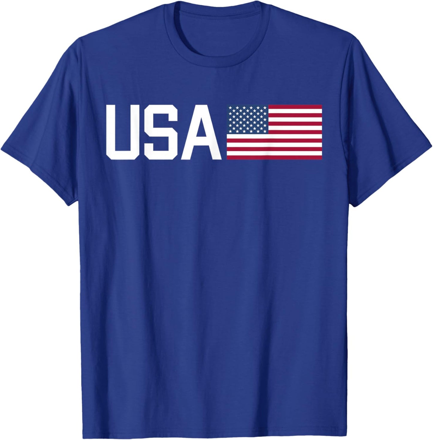 USA Shirt Women Men Kids American Flag Patriotic 4th of July T-Shirt - T-Shirt | Royal