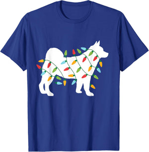 Christmas Lights Akita T Shirt Cute Gifts for Dog Lovers T-Shirt - T-Shirt | Royal