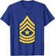 Army Sergeant Major E-9 Military Rank SGM Veteran Patriotic T-Shirt - T-Shirt | Royal