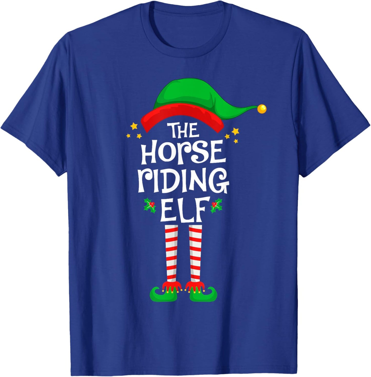 The Horse Riding Elf Christmas Family Matching Group T-Shirt - T-Shirt | Royal