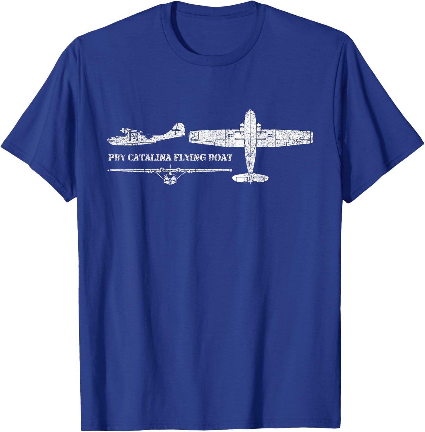 PBY Catalina Flying Boat WWII Plane Gift T-Shirt - T-Shirt | Royal