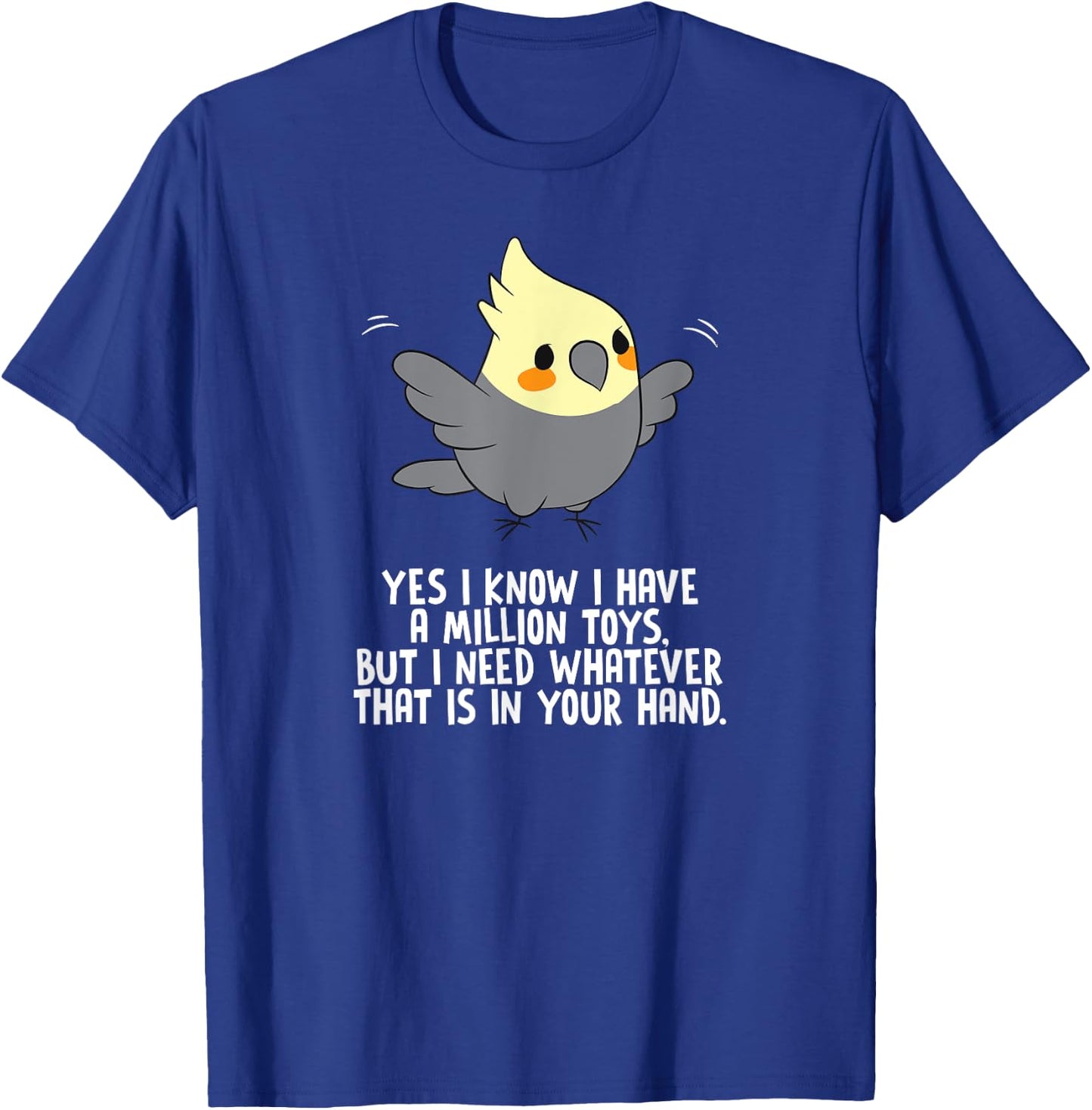 COCKATIEL Birds Funny Cockatiels Design T-Shirt - T-Shirt | Royal