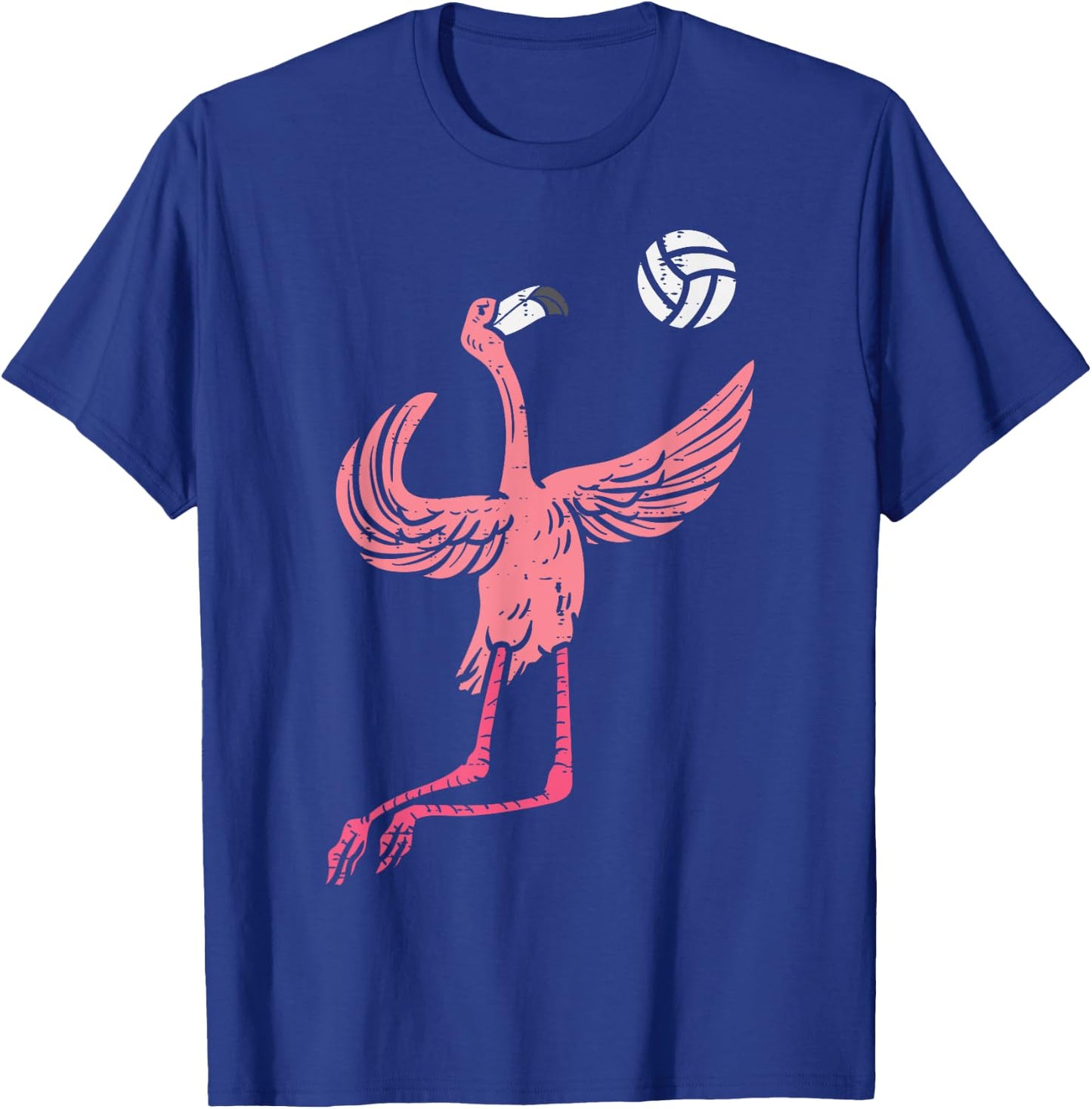 Flamingo Volleyball Spike Serve Player Spiker Women Men T-Shirt - T-Shirt | Royal