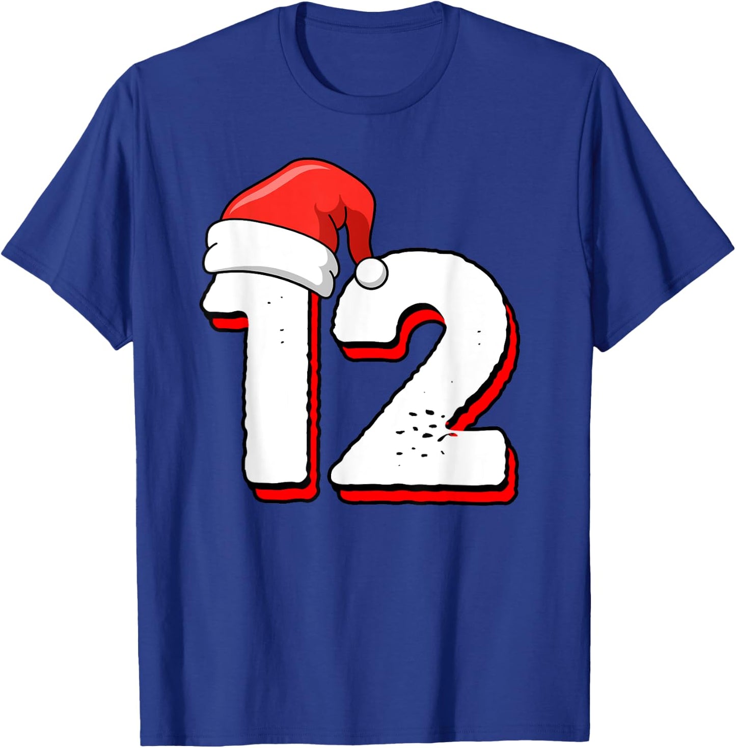 12th Birthday Christmas Number 12 Years Old Birthday T-Shirt - T-Shirt | Royal