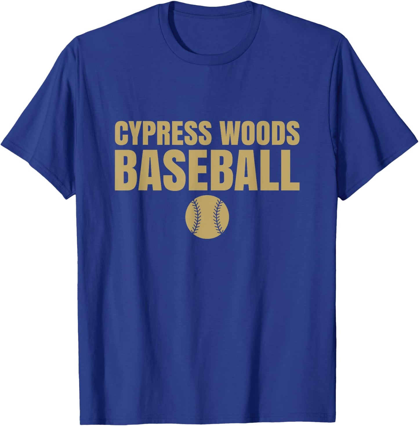 Cypress Woods High School Baseball T-Shirt - T-Shirt | Royal