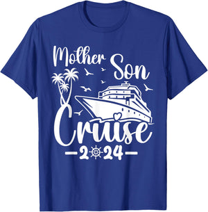 Mother Son Cruise 2024 Family Mom Son Matching Vacation Trip T-Shirt - T-Shirt | Royal
