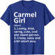 CARMEL GIRL IN INDIANA Funny City Home Roots Gift T-Shirt - T-Shirt | Royal
