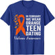 Teen Dating Violence Awareness Orange ribbon teen T-Shirt - T-Shirt | Royal