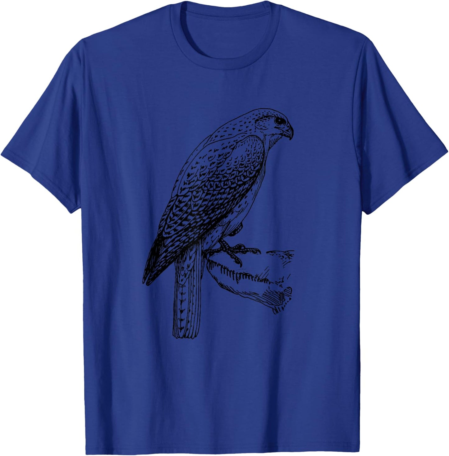 Falcon Gyrfalcon Bird Graphic Birding Ornithologist T-Shirt - T-Shirt | Royal