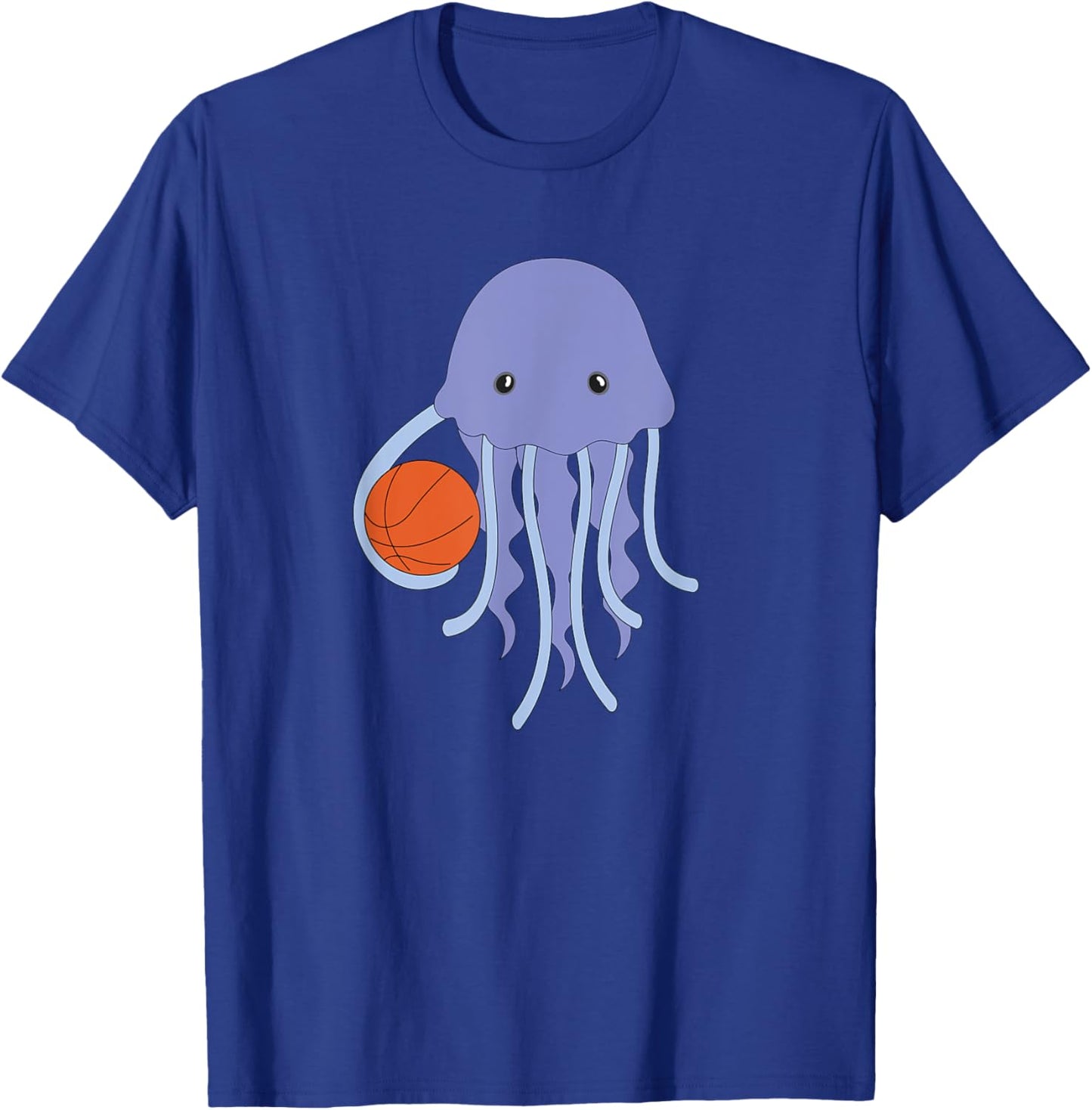 Jellyfish Playing Basketball Octopus Basketball Player T-Shirt - T-Shirt | Royal