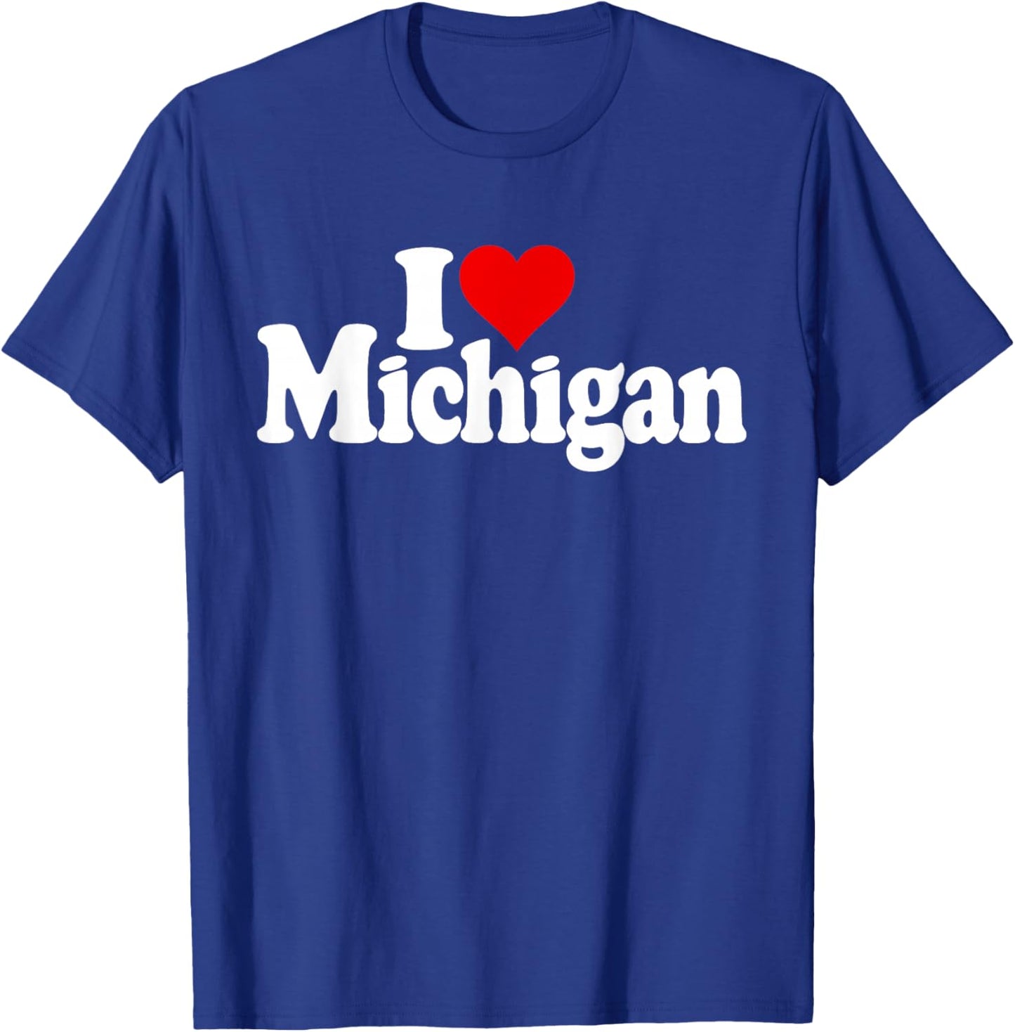 I Love Heart Michigan T-Shirt - T-Shirt | Royal