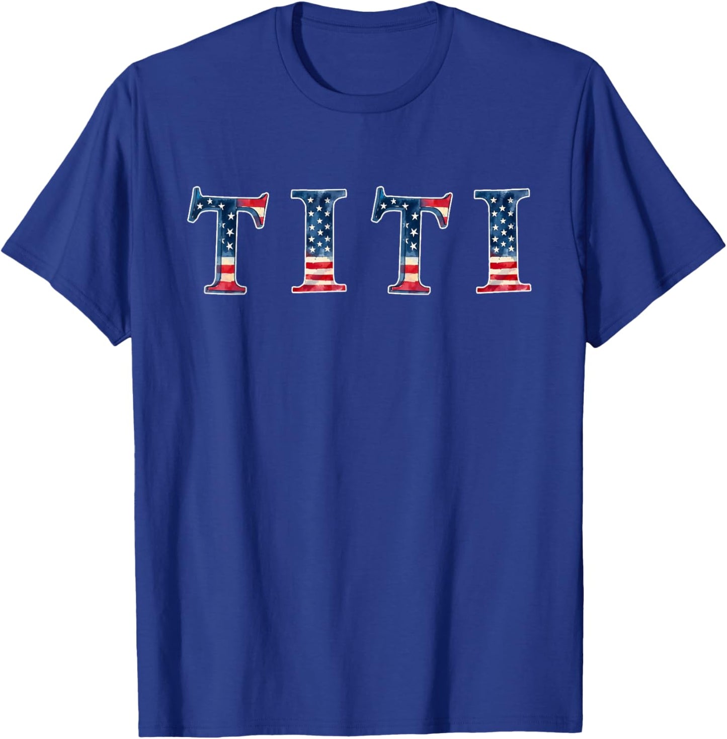 Patriotic American Flag Aunt Titi Merica T-Shirt - T-Shirt | Royal