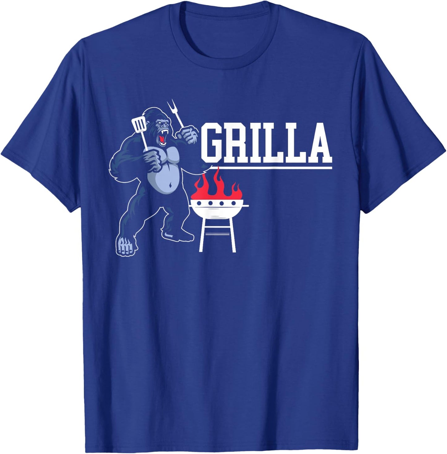 Gorilla BBQ Grilla Grilling Grillmaster Barbecue T-Shirt - T-Shirt | Royal