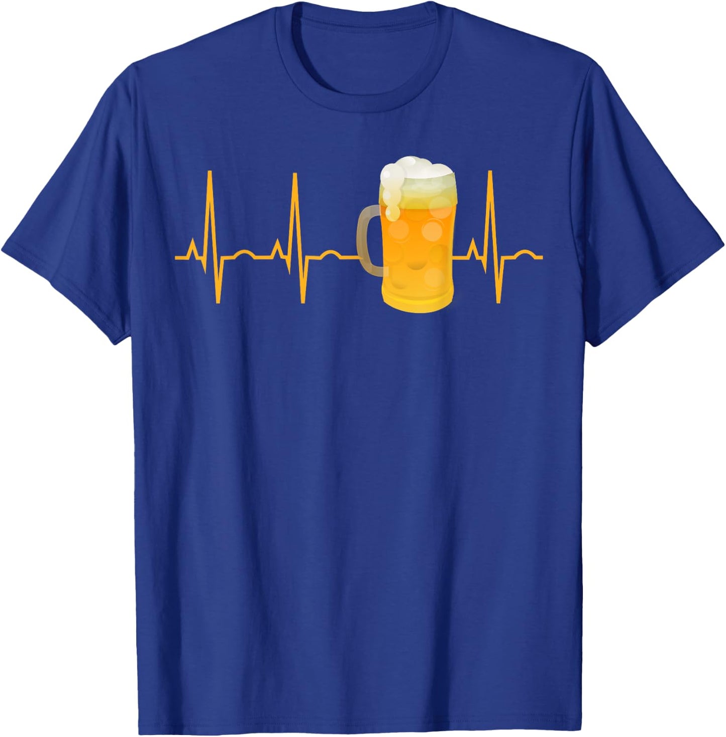 Beer Lover Gift Shirt Beer Heartbeat & Women T-Shirt - T-Shirt | Royal