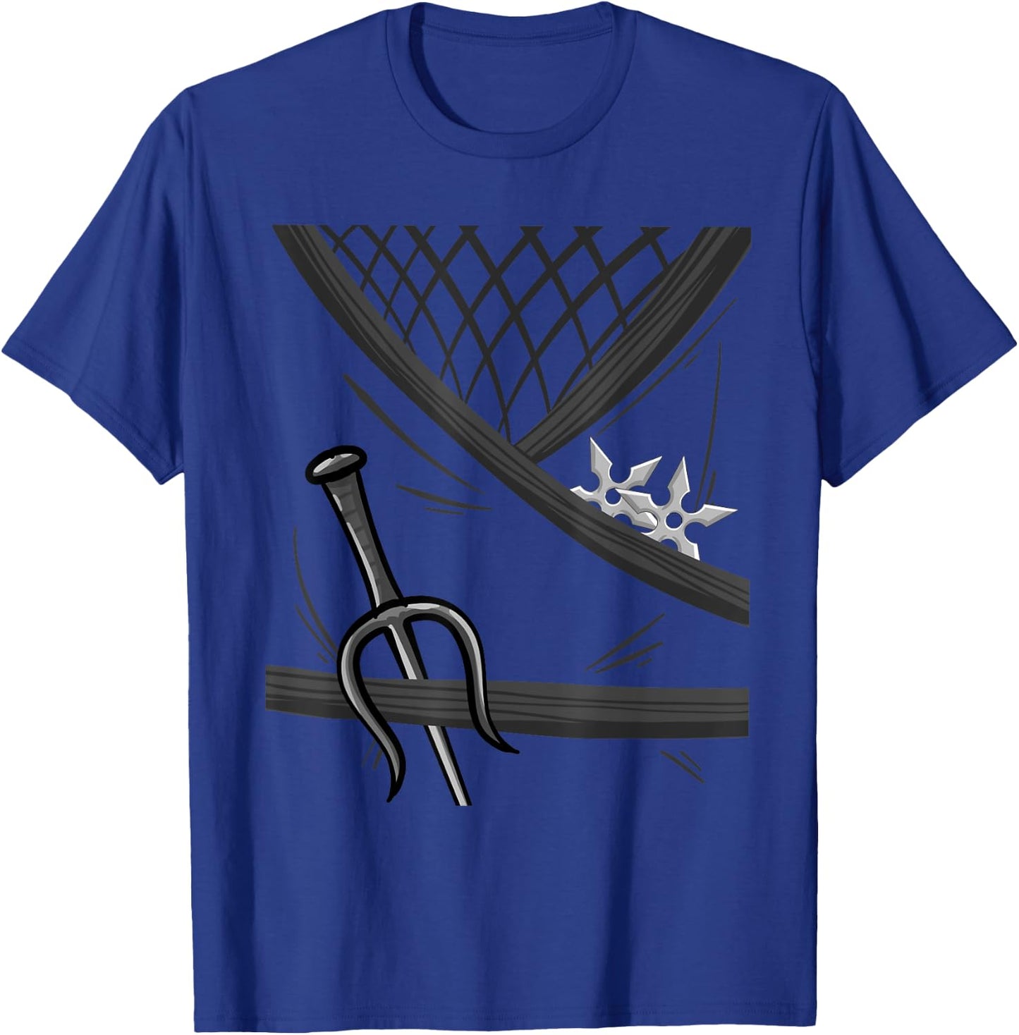 Cool Ninja Uniform | Funny Lazy DIY Halloween Costume Gift T-Shirt - T-Shirt | Royal