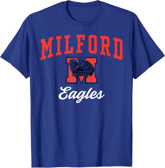Milford High School Eagles C3 T-Shirt - T-Shirt | Royal