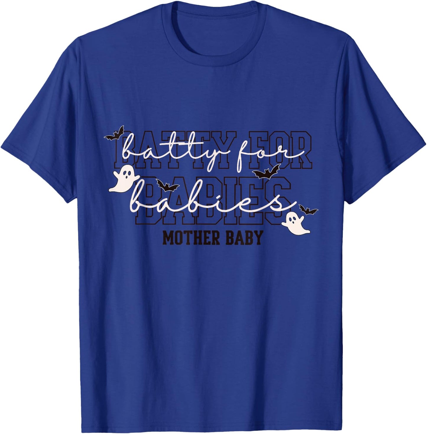 Batty for Babies Mother Baby Halloween Nurse T-Shirt - T-Shirt | Royal