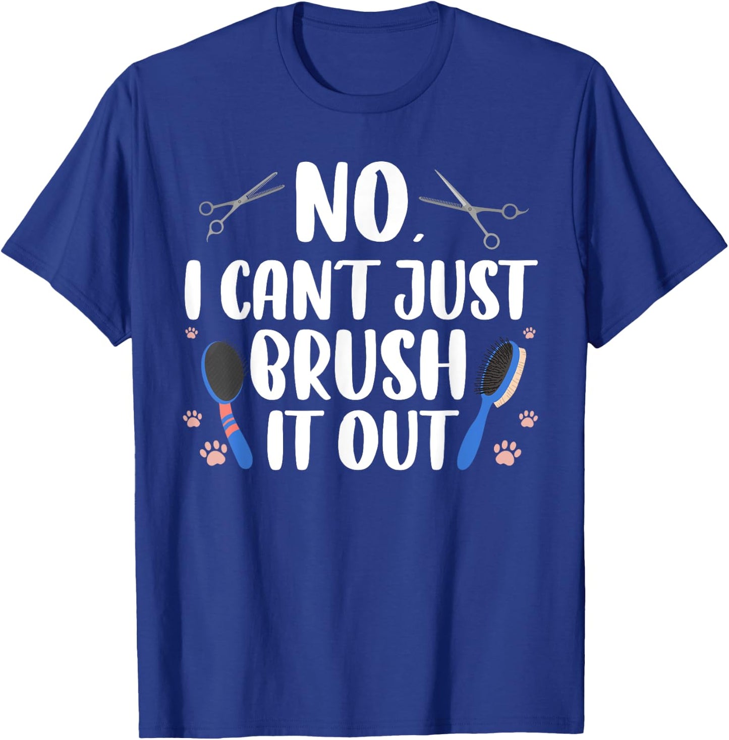 Funny Dog Groomer Art Women Dog Grooming Pet Groomer T-Shirt - T-Shirt | Royal