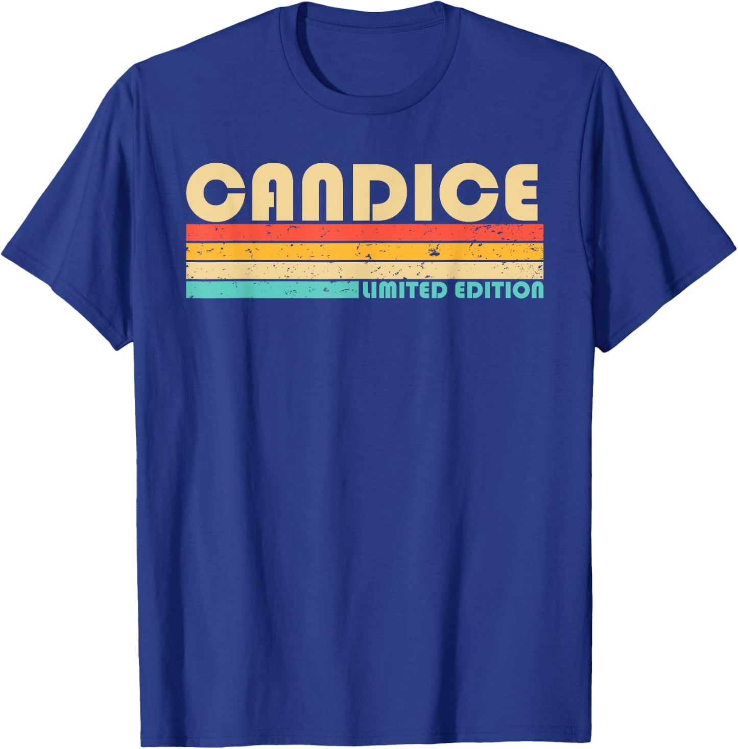 CANDICE Name Personalized Retro Vintage 80s 90s Birthday T-Shirt - T-Shirt | Royal