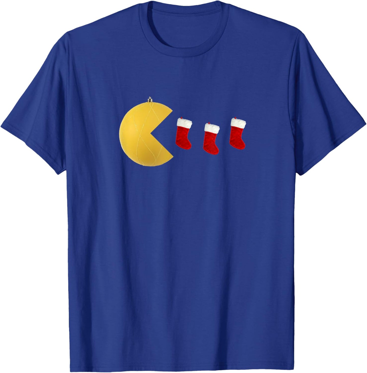 Arcade Style Christmas Ornament Stocking Retro Design T-Shirt - T-Shirt | Royal