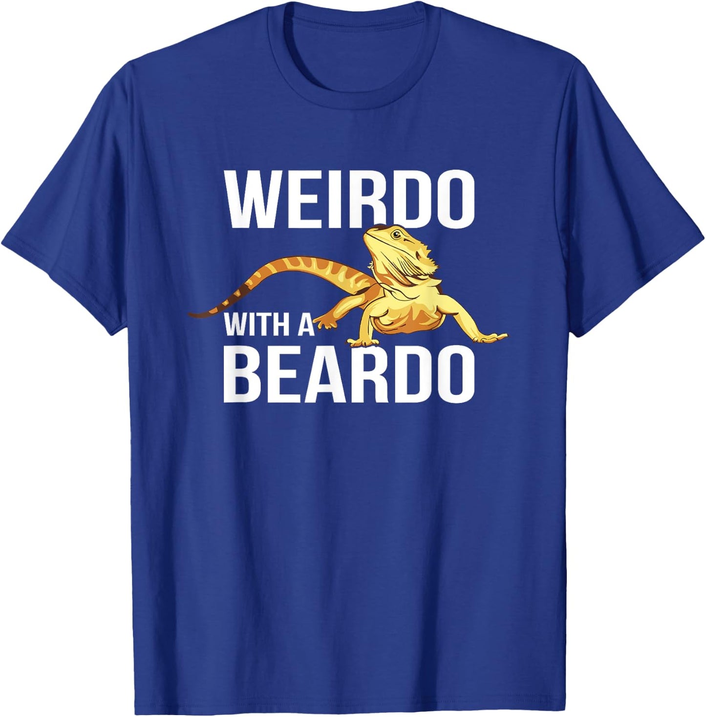 Weirdo with a Beardo, retro vintage Bearded Dragon T-Shirt - T-Shirt | Royal
