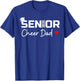 Proud Cheer Dad Of A Class Of 2025 Senior Graduate Red Heart T-Shirt - T-Shirt | Royal