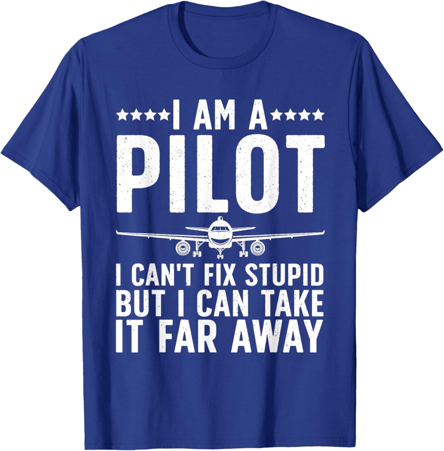 Funny Pilot Art Women Aircraft Themed Airplane Pilot T-Shirt - T-Shirt | Royal