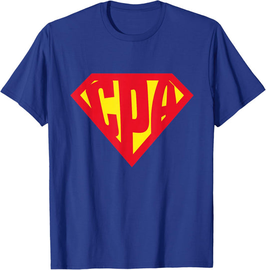 Superhero CPA Accountant T-Shirt - T-Shirt | Royal