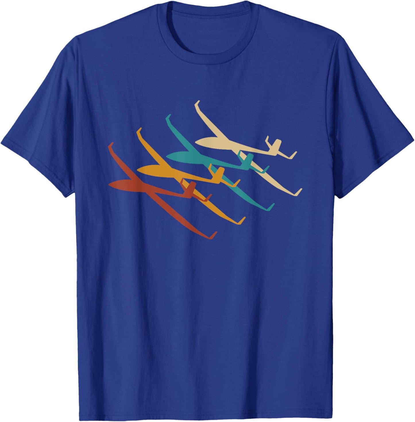Glider Glider Pilot Retro T-Shirt - T-Shirt | Royal