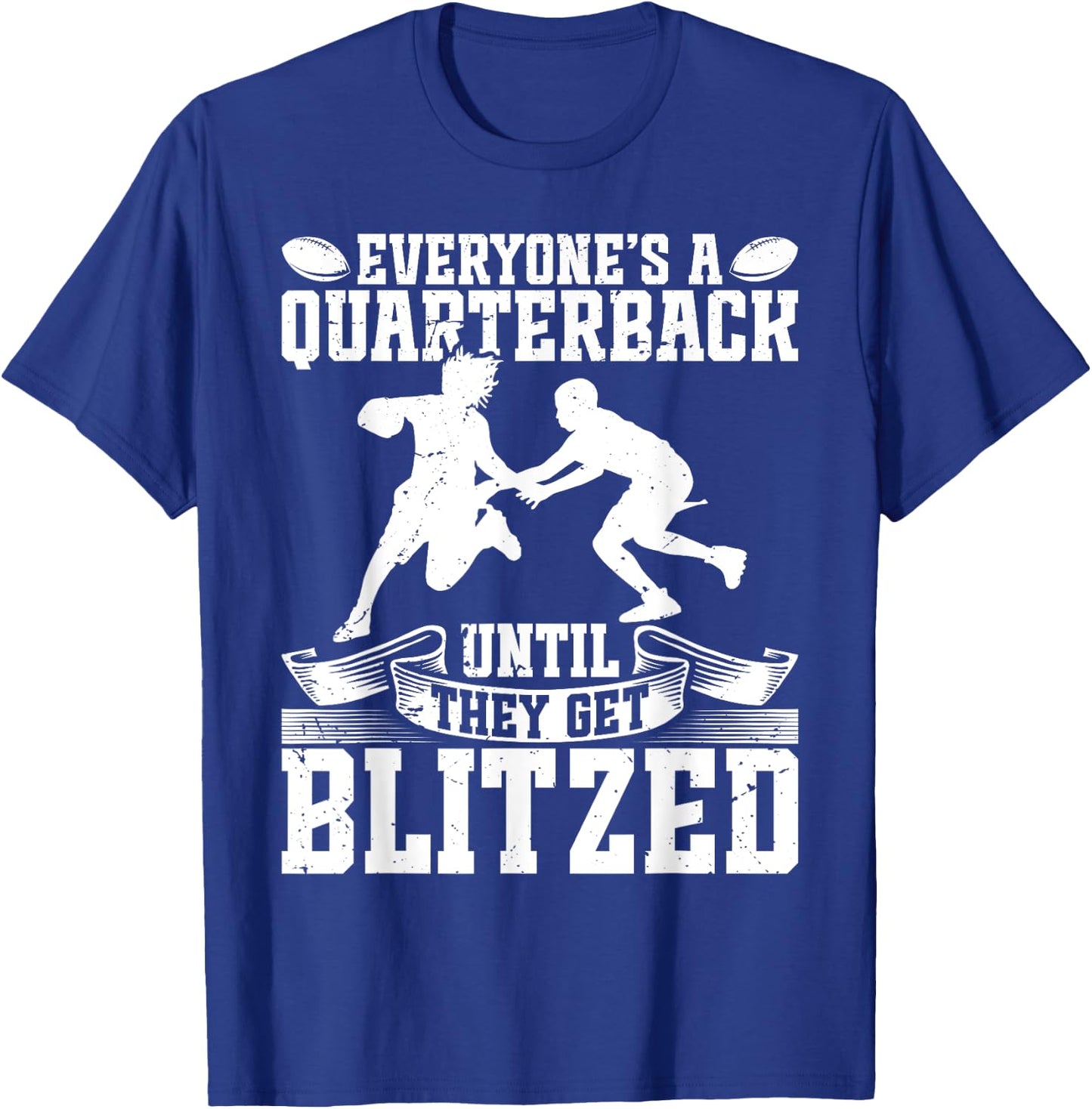Flag Football Quarterback T-Shirt - T-Shirt | Royal