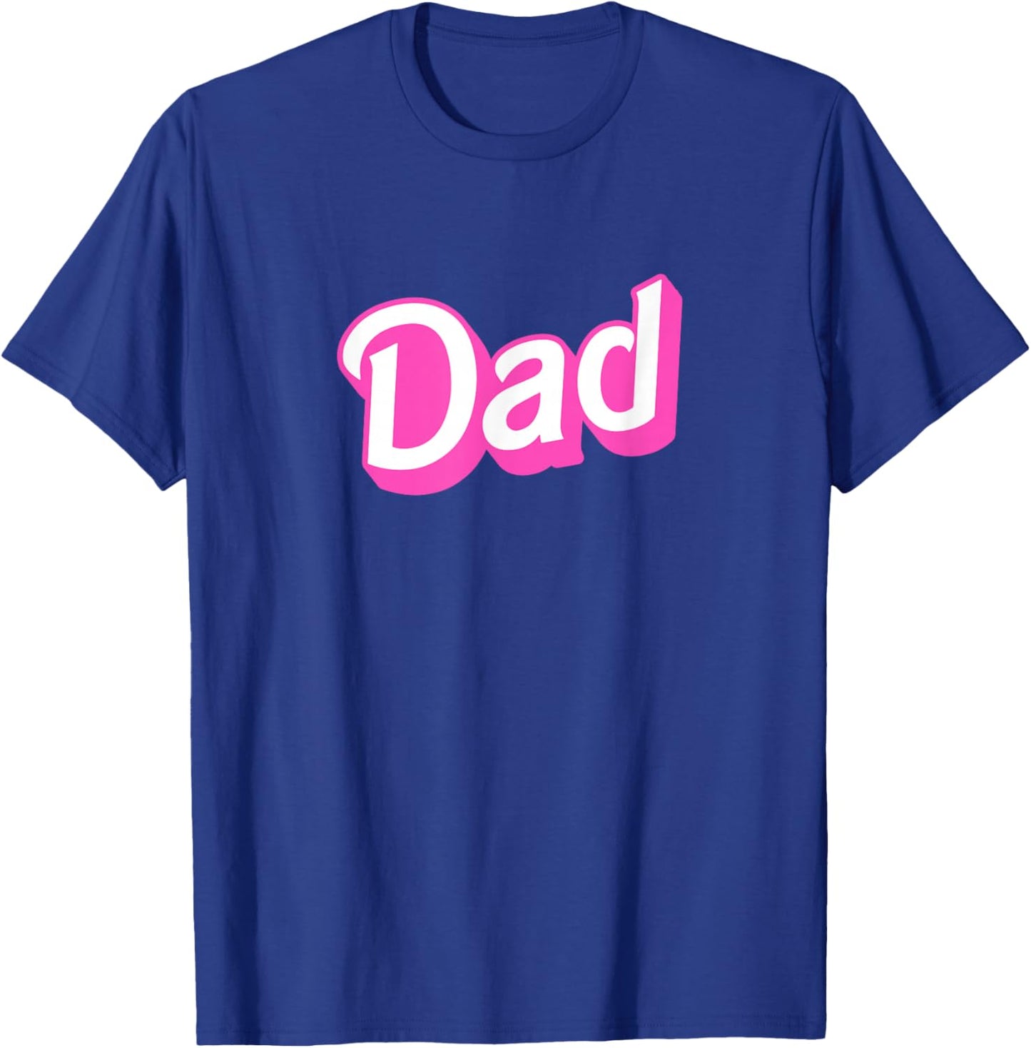 Dad Pink & White Overlapping Font Halloween Costume T-Shirt - T-Shirt | Royal