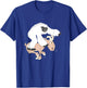 Funny Baby Yeti Riding Goat Cartoon Bigfoot Play Junior Goat T-Shirt - T-Shirt | Royal