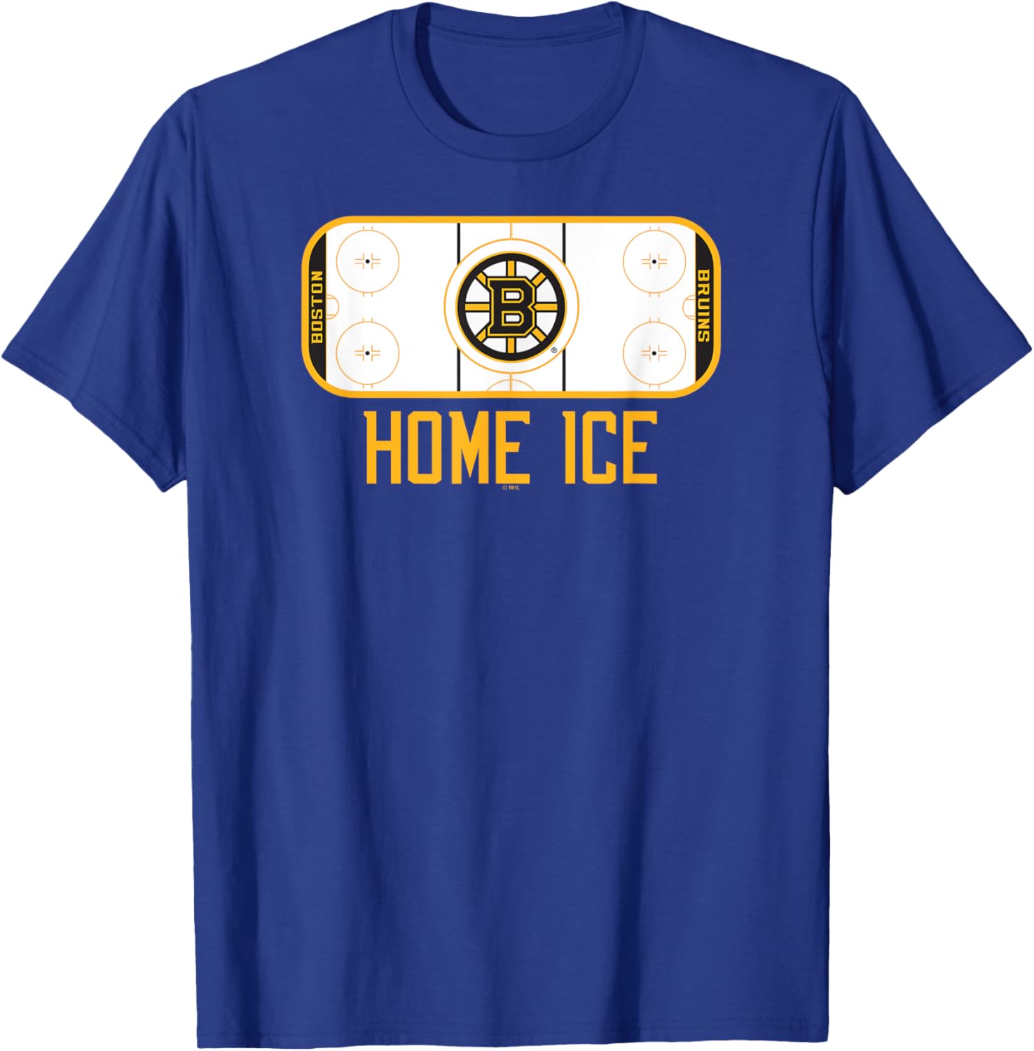 Boston Bruins Home Ice Black Officially Licensed T-Shirt - T-Shirt | Royal