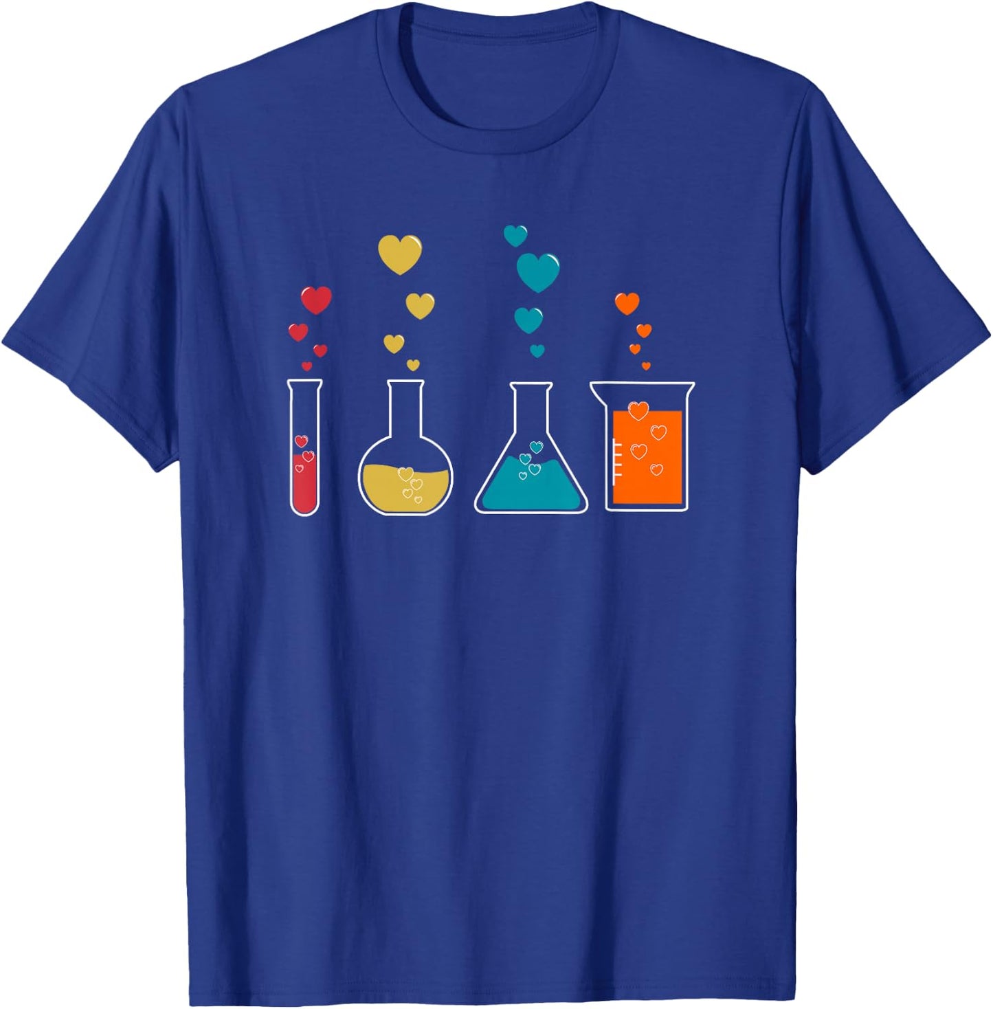 Cute Chemistry Hearts Science Valentines Gift Nerd T-Shirt - T-Shirt | Royal