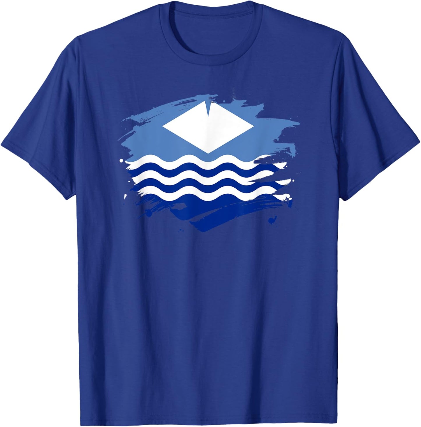 Isle of Wight Paint Splatter Flag - Island Pride T-Shirt - T-Shirt | Royal