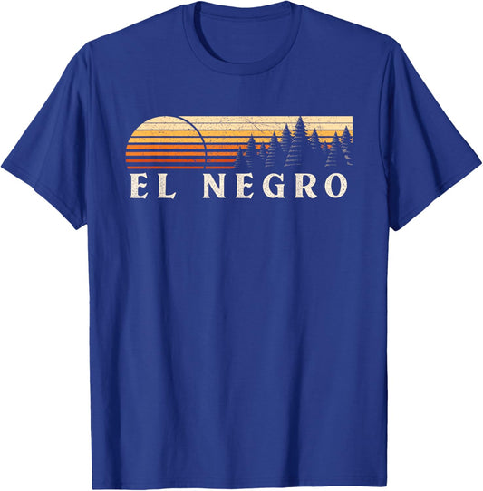 El Negro, PR Vintage Evergreen Sunset Eighties Retro T-Shirt - T-Shirt | Royal