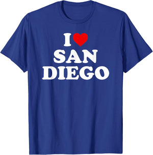 I Love San Diego - Heart T-Shirt - T-Shirt | Royal