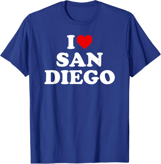 I Love San Diego - Heart T-Shirt - T-Shirt | Royal