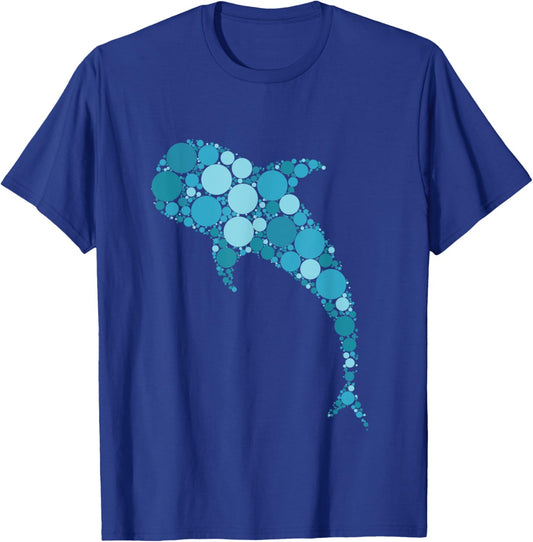 Blue Polka Dot Shark International Dot Day Funny T-Shirt - T-Shirt | Royal