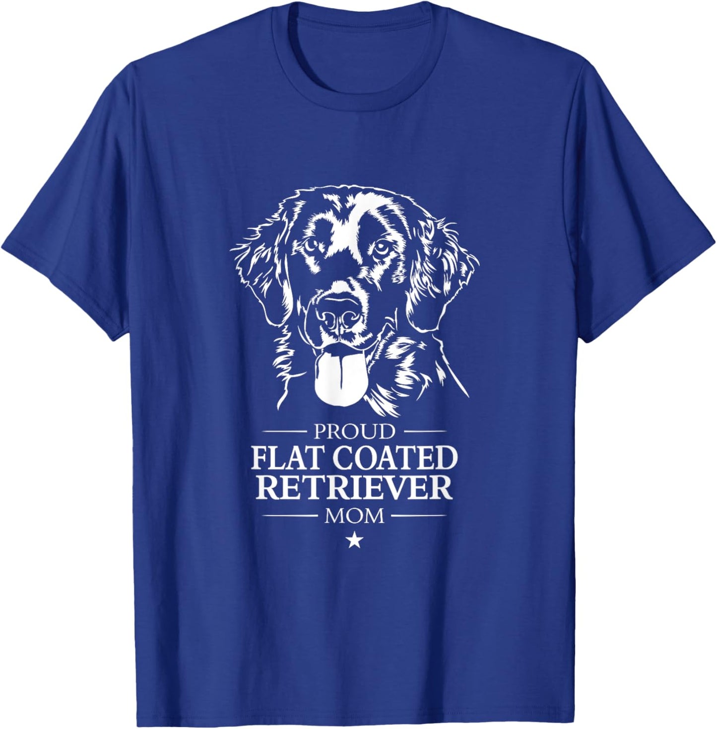 Proud Flat Coated Retriever mom dog mom Retriever dog T-Shirt - T-Shirt | Royal