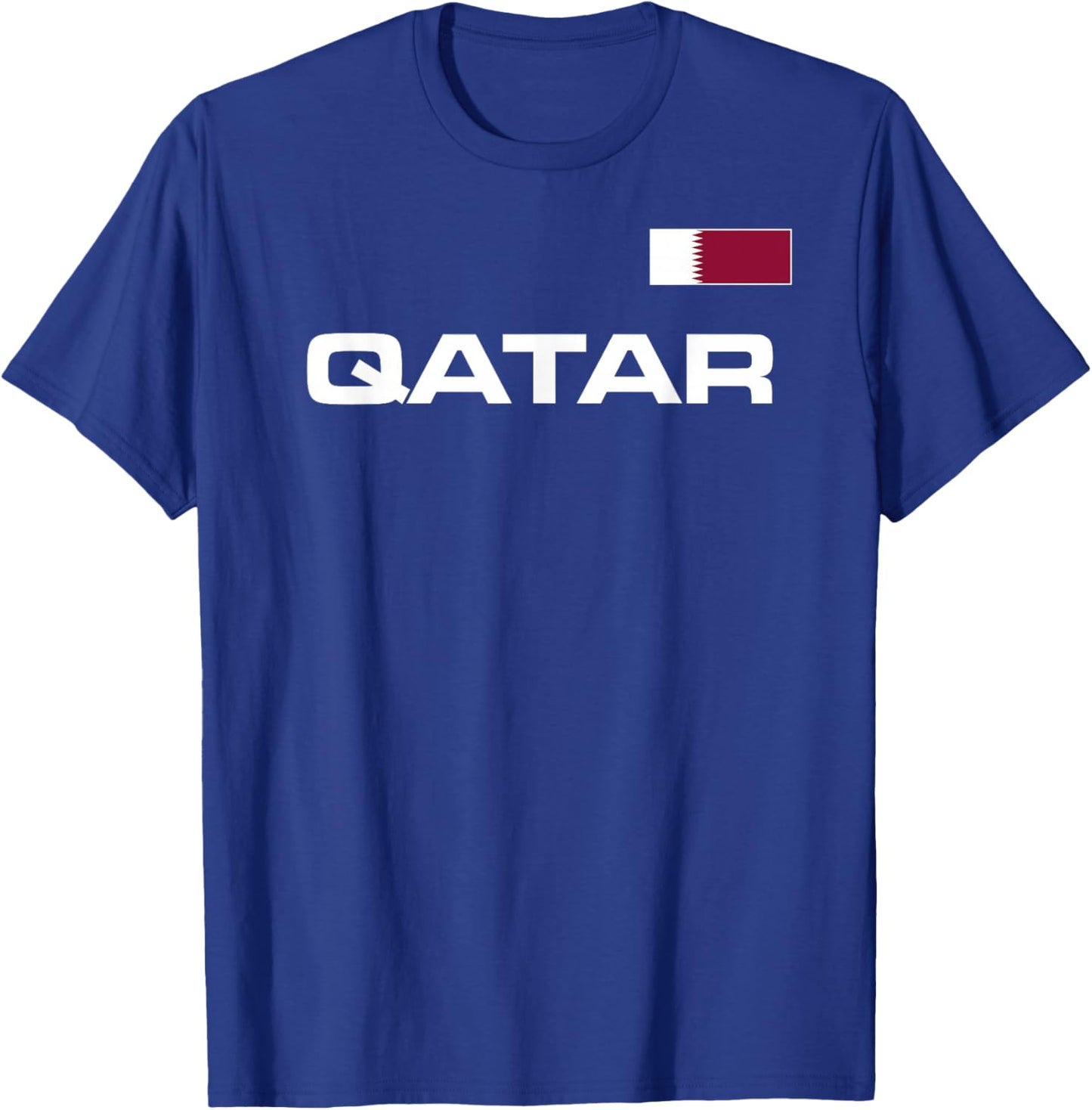 Qatar Flag Sporty Jersey Qatari Athletic Style T-Shirt - T-Shirt | Royal