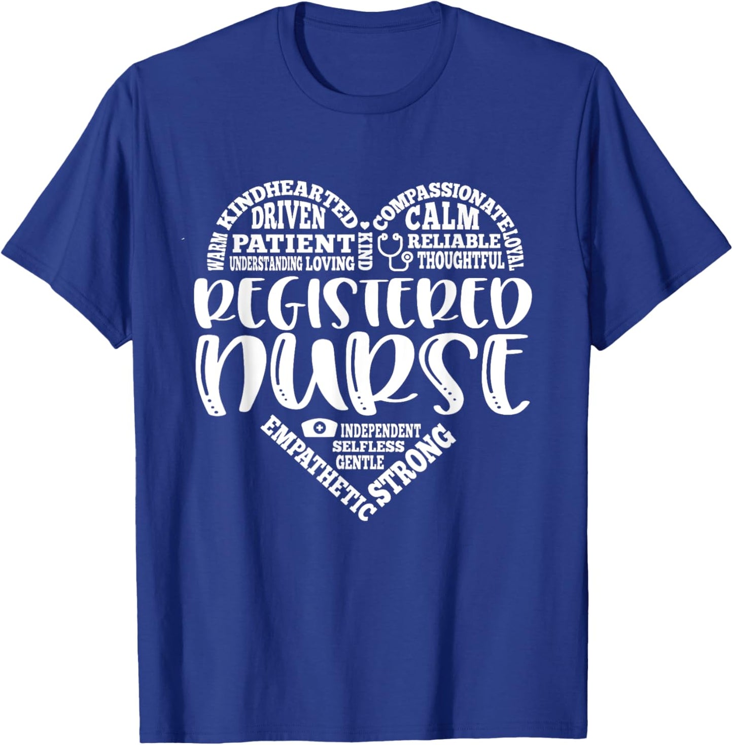 Registered Nurse - RN Nursing Heart Nurse Day & Nurse Week T-Shirt - T-Shirt | Royal