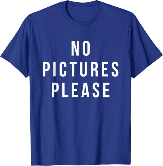 No Pictures Please T-Shirt - T-Shirt | Royal