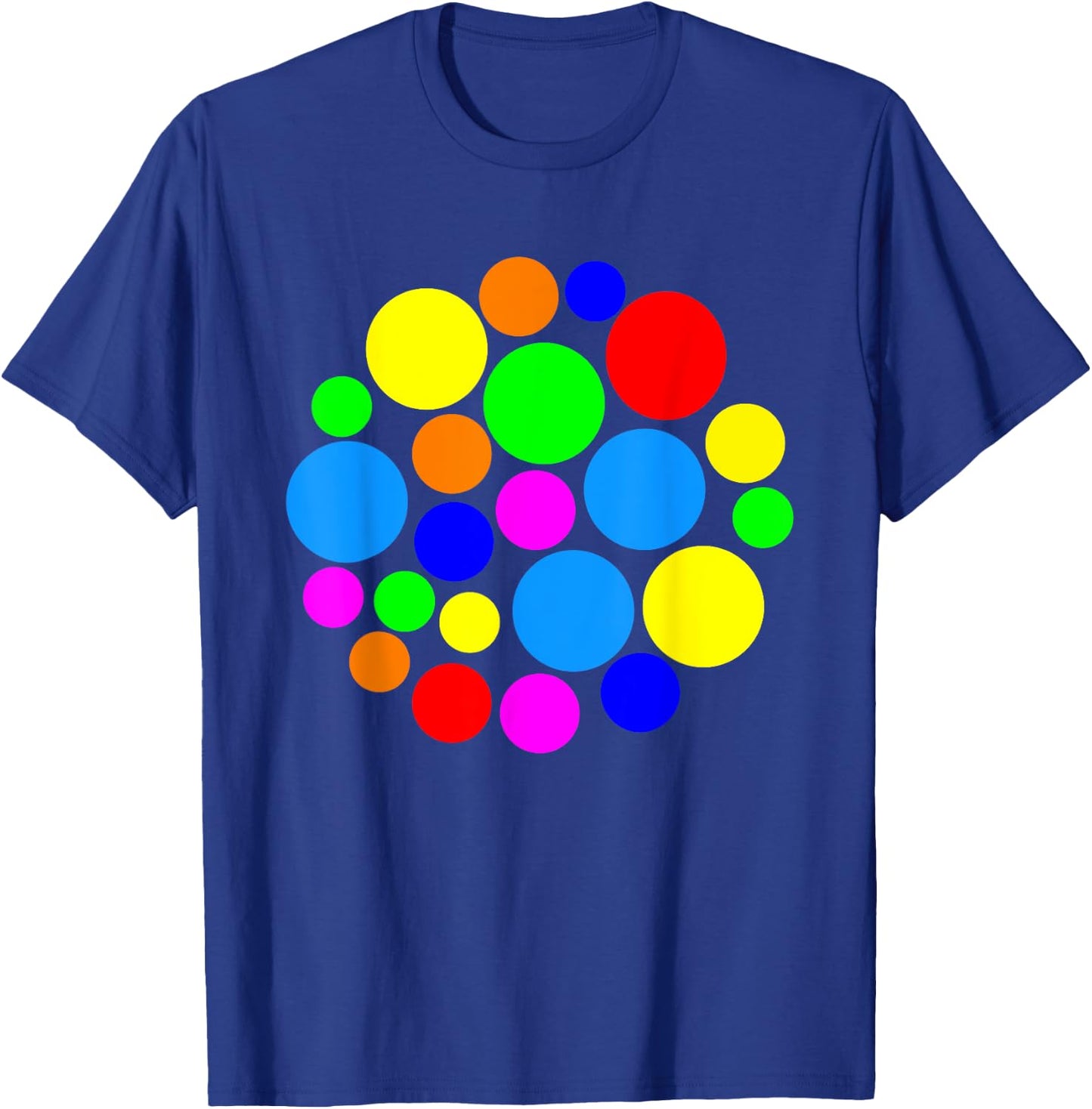 Rainbow Polka Dot International Dot Day Kids Teachers T-Shirt - T-Shirt | Royal